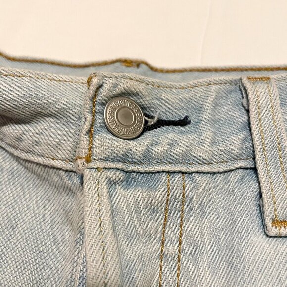 Levis 501 Shorts Womens Size 27 Denim Button Fly Cut Off Distressed - Picture 2 of 16
